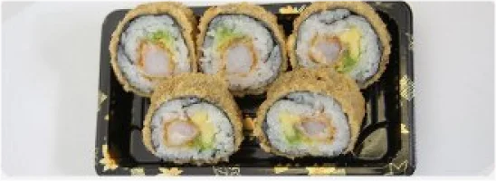 Gefrituurde kip, komkommer, avocado en teriyaki mayonaise